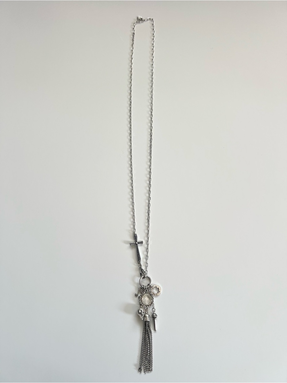 Lucky Brand Silver-Tone Charm Necklace